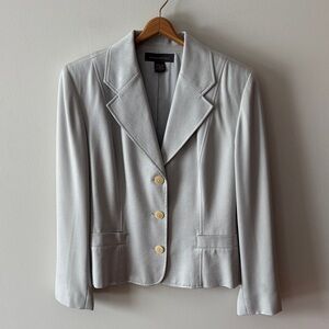Vintage Banana Republic 100% Silk Blazer Pale Blue Size 12